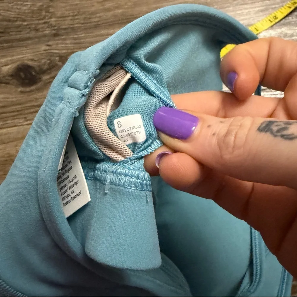 NWT Lululemon Flow Y Bra Nulu *Light Support, A–C Cups (Washed Blue) Size 8